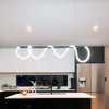 Curl Curl Large Adjustable 200cm Linear Suspension Pendant in Black