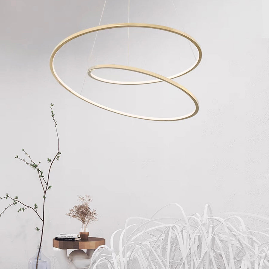 Lujo Halo Loop in 66-100cm in Brushed Brass