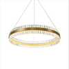 Natural Ice Deco Circular Brass Pendant in Various Sizes