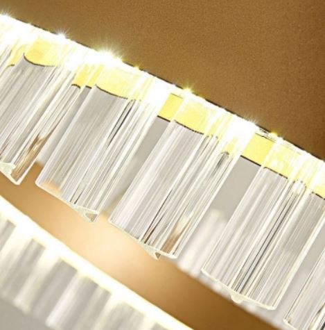 Natural Ice Deco Circular Brass Pendant in Various Sizes