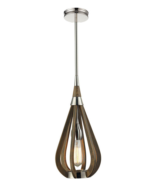 Boni Taupe Wood Pendant in 1, 3 and 6 Light Sizes