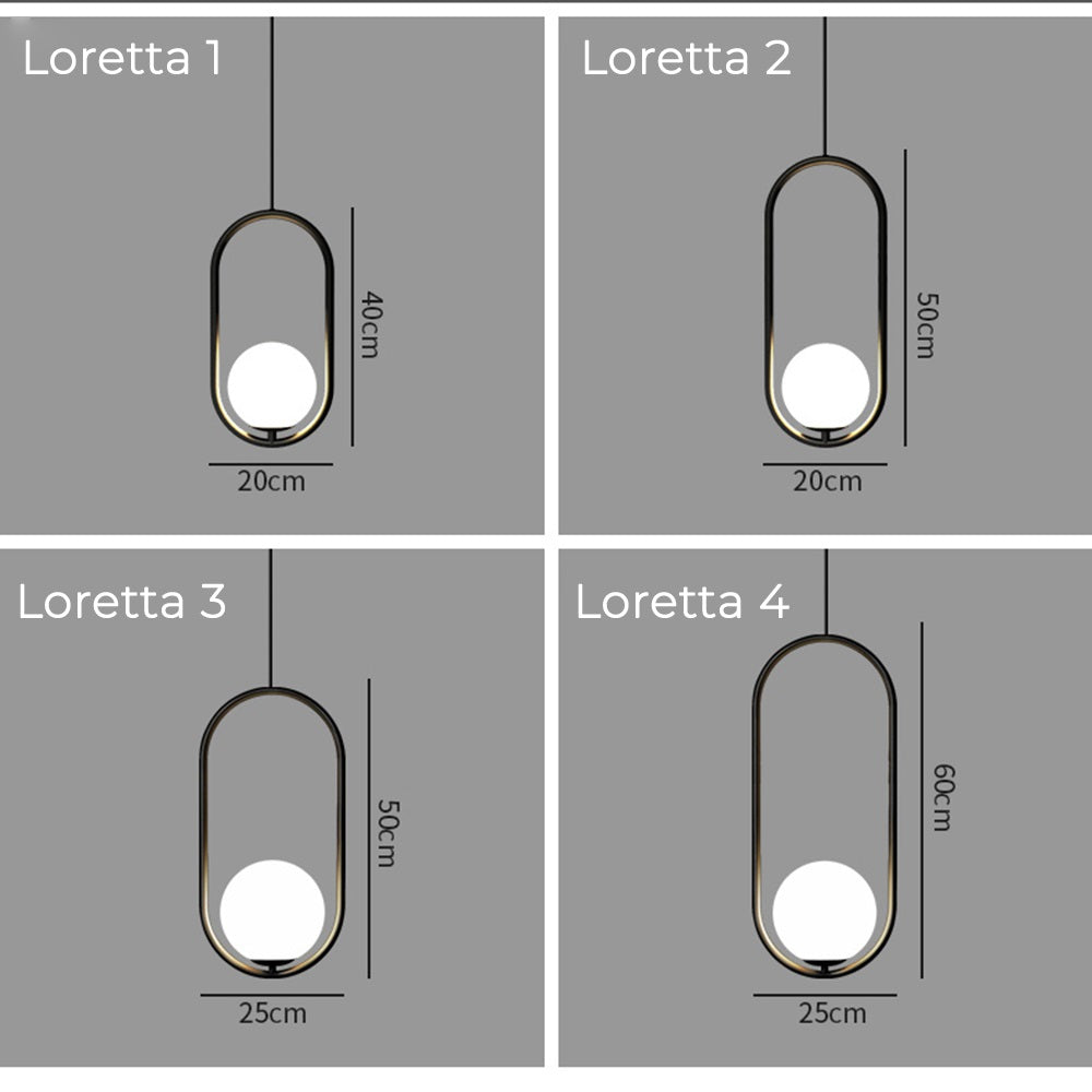 Loretta Single Ball Minimalist Pendant 20cm & 25cm