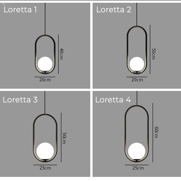 Loretta Single Ball Minimalist Pendant 20cm & 25cm