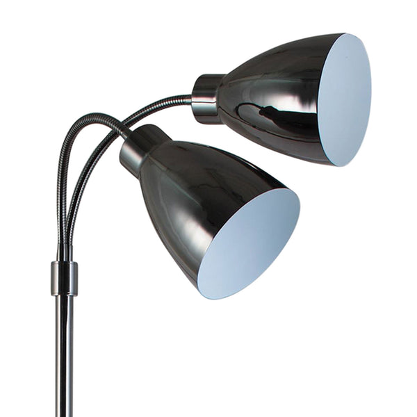 Clark Twin 180cm Flexible Neck Lamp in Black, Chrome or Gun Metal