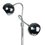 Agnes Twin Flexible Neck 140cm Floor Lamp in Chrome or Gun Metal