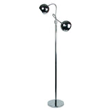 Agnes Twin Flexible Neck 140cm Floor Lamp in Chrome or Gun Metal