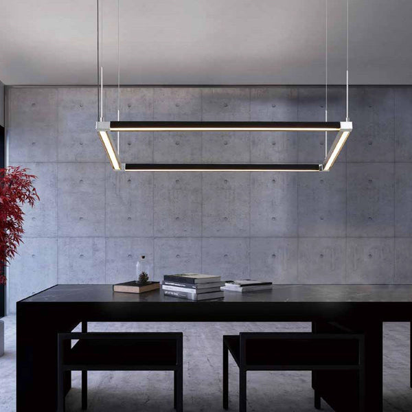 Piazza Modern Linear Pendant System in Square or Rectangular