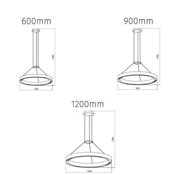 Reflection Suspension Pendant in 60cm, 90cm or 120cm