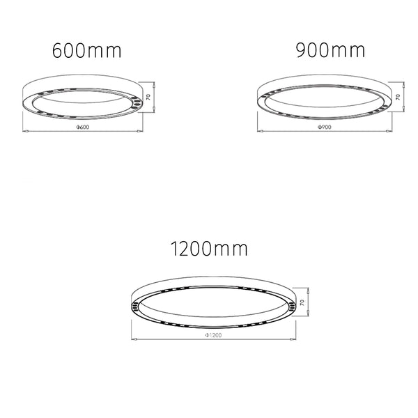 Reflection Surface Mount Light in 60cm, 90cm or 120cm