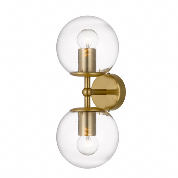 Blossom Wall Light 37cm in Brushed Brass or Black