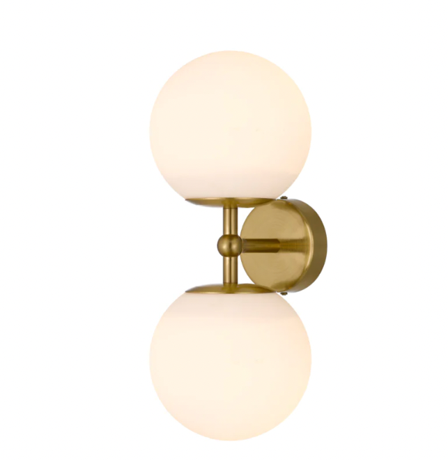 Blossom Wall Light 37cm in Brushed Brass or Black