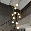 Loretta 10 Light Modern Minimalist Chandelier in Black