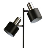 Diaz Twin Mid-Century Floor Lamp 150cm in Brushed Chrome or Copper