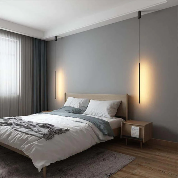 Eclaire Modern Linear Backlit LED Pendant in 84cm or 120cm