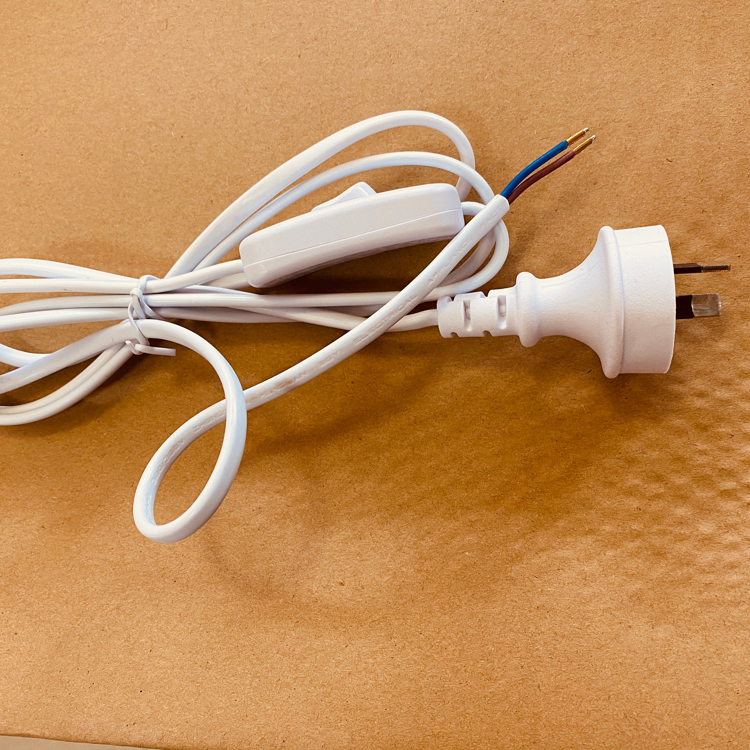 white power cord with inline switch australian approved electrical lamp switch