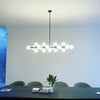 Modern Black dining table feature pendant light replica mimosa 19 light large DALI dimmable 