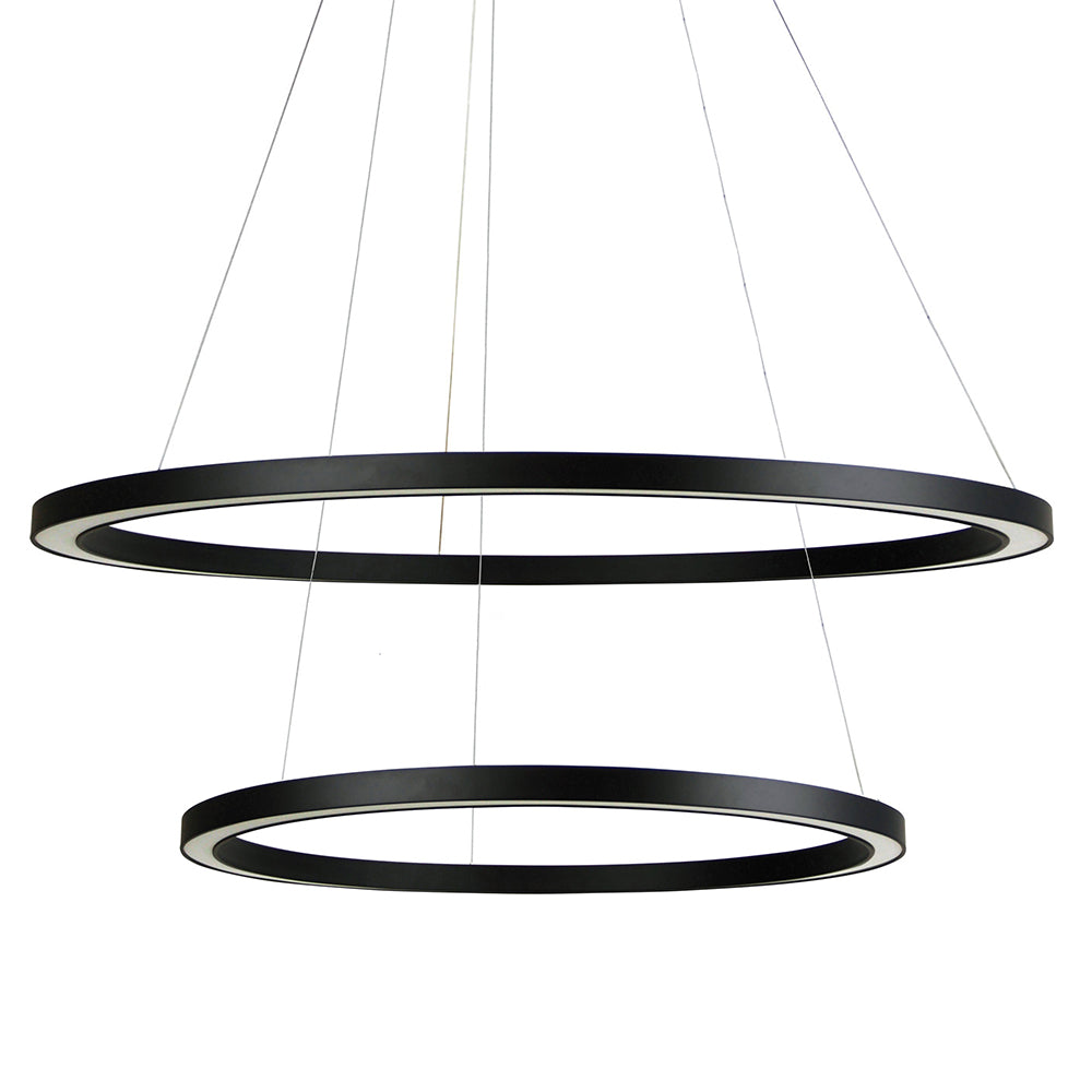 Halo II Modern 2 Tiered Dimmable LED Ring Pendant