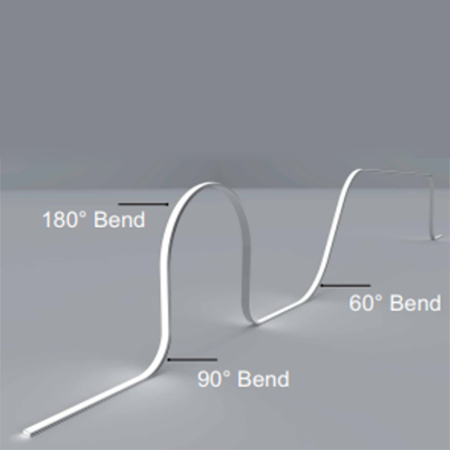 Bendable 6063T5 Aluminium 17mm LED Profile to Suit Dot Free Strip