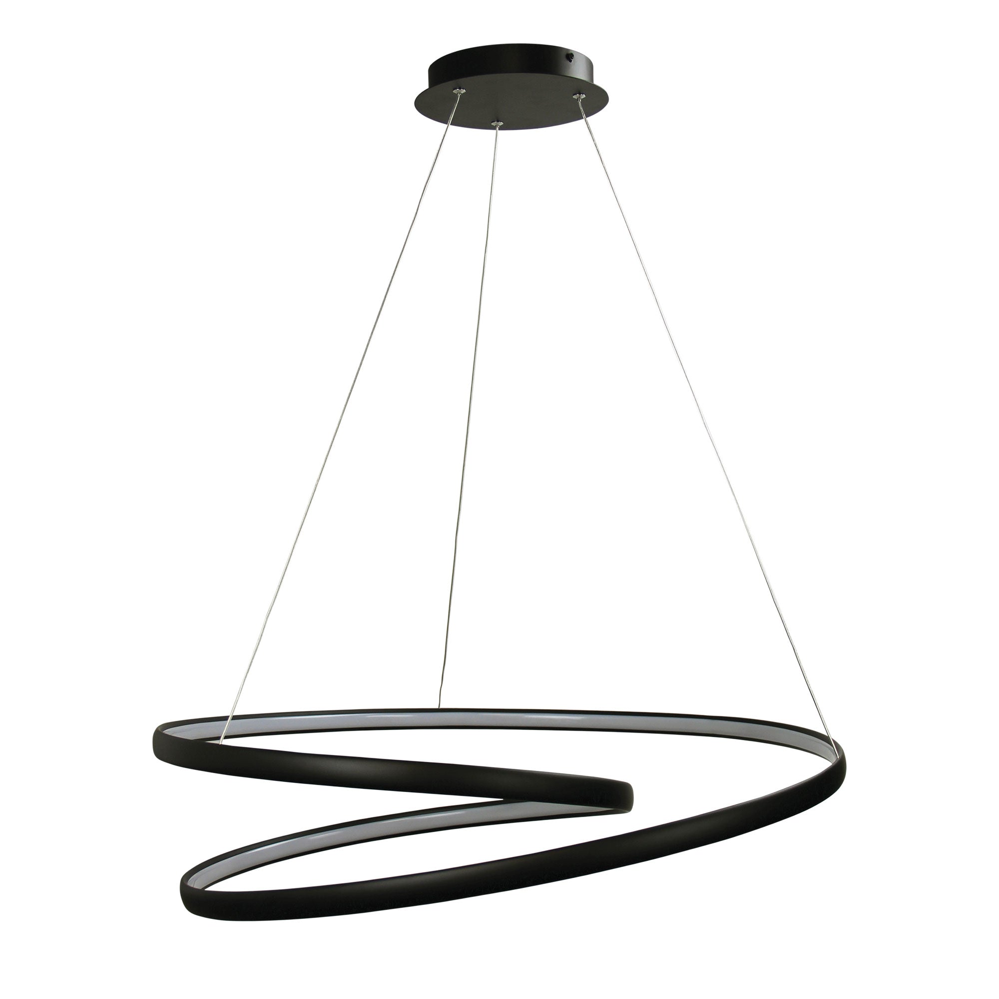 black infinity LED pendant light 80cm modern clean minimalist design sydney australia  