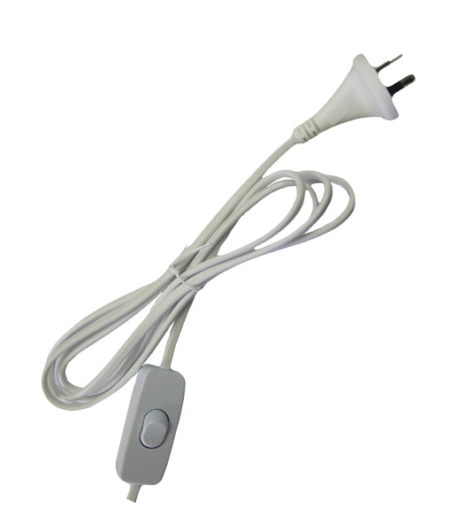 White Power cord with inline switch diy lamps light floor or table 