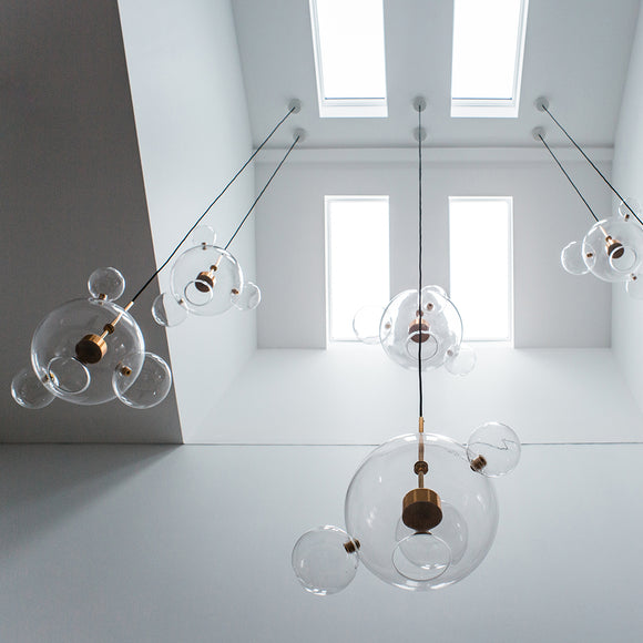Replica Bolle 4 & 6 Bubble Pendant Lights by Giopato Coombes in Various Colours