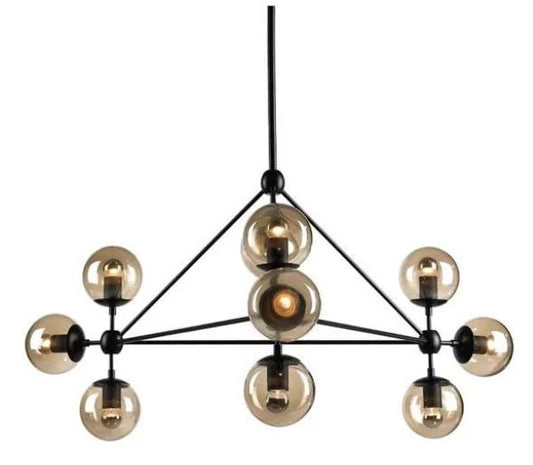 Roll & Hill Jason Miller Replica Modo Chandelier Light Black With 10 1