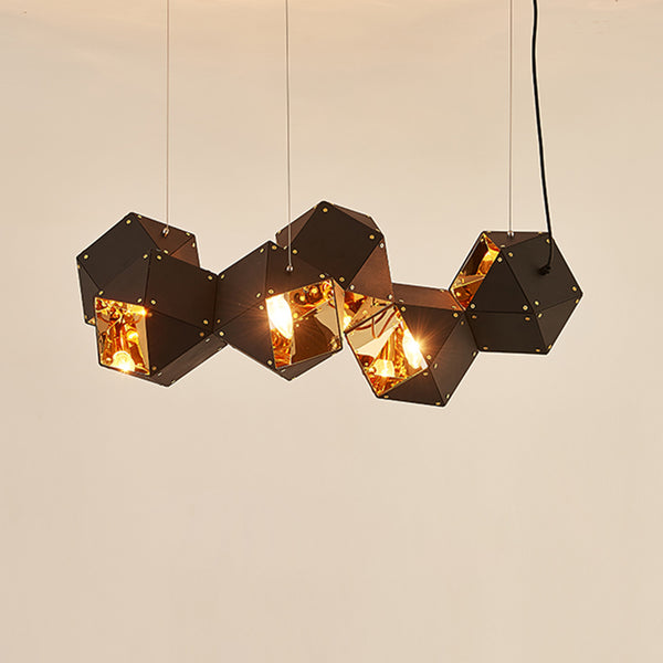 Linear Box Series in Various Sizes Black+Gold Stainless Steel