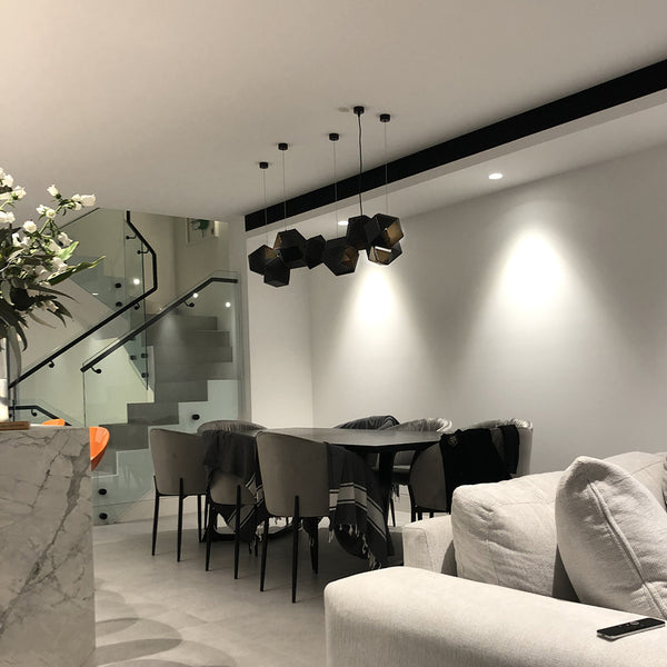 Linear Box Series in Various Sizes Black+Gold Stainless Steel