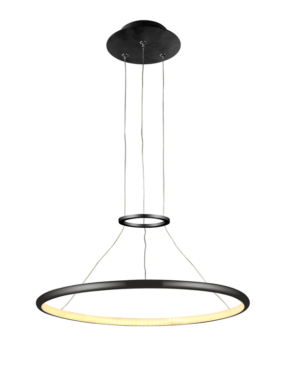 modern led ring light in black led