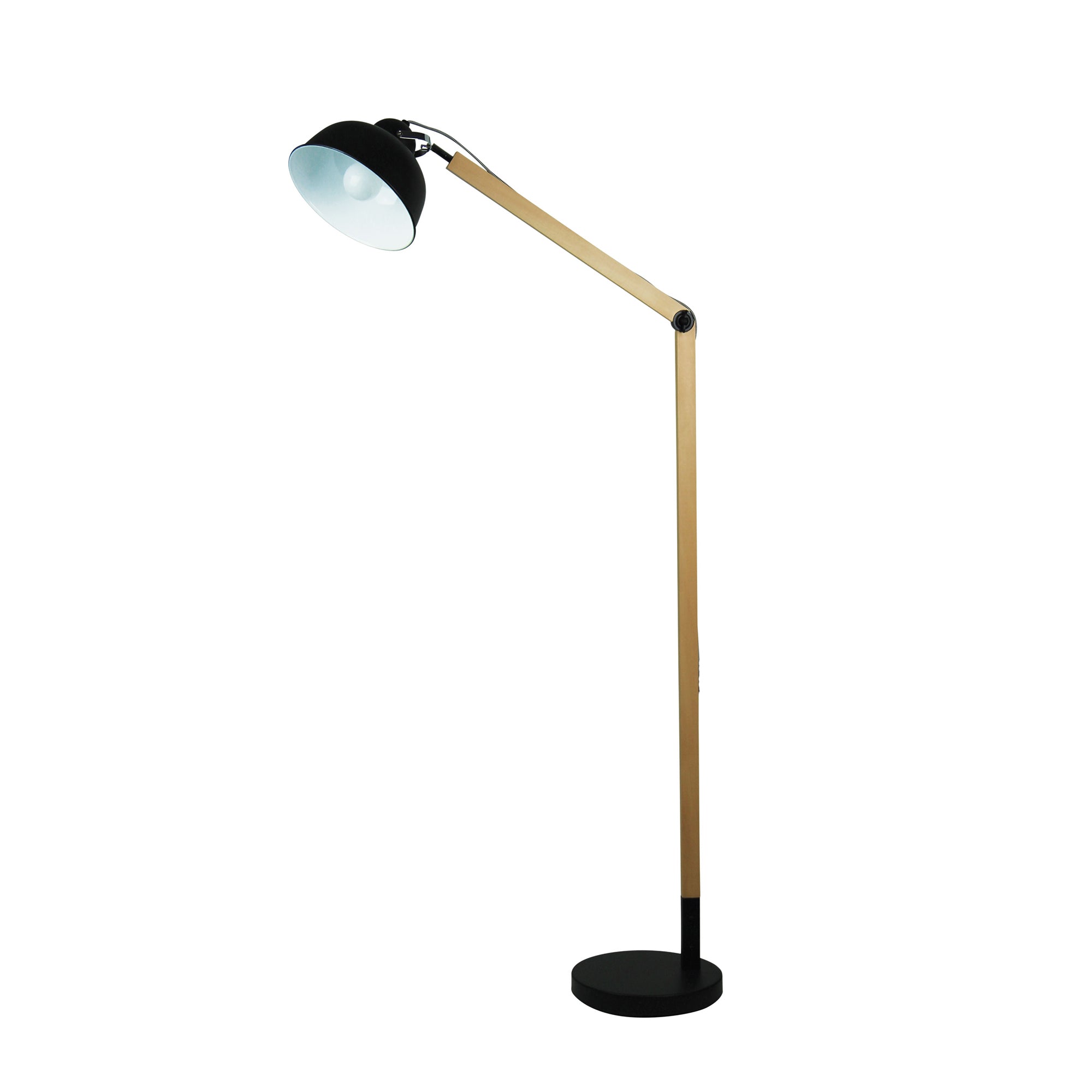 Windsor 150cm Task Floor Lamp in White or Black Shade